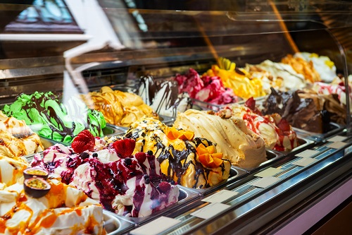 Gelato in the case