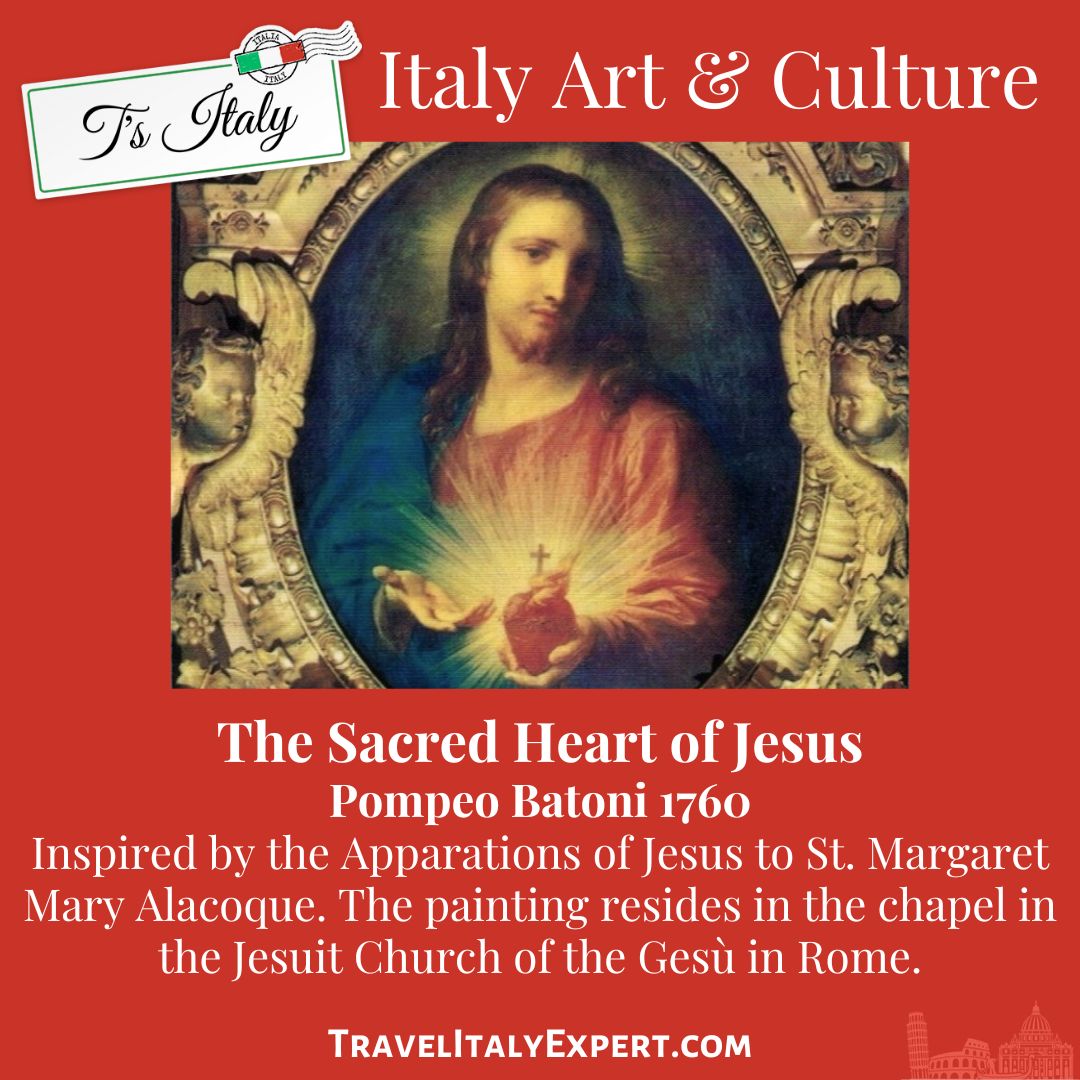 Information about the Sacred Heart of Jesus painting by Pompeo Batoni