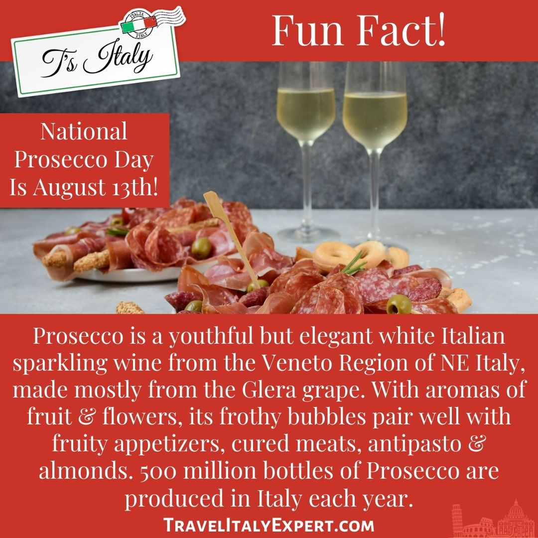 Antipasto plus glasses of prosecco.