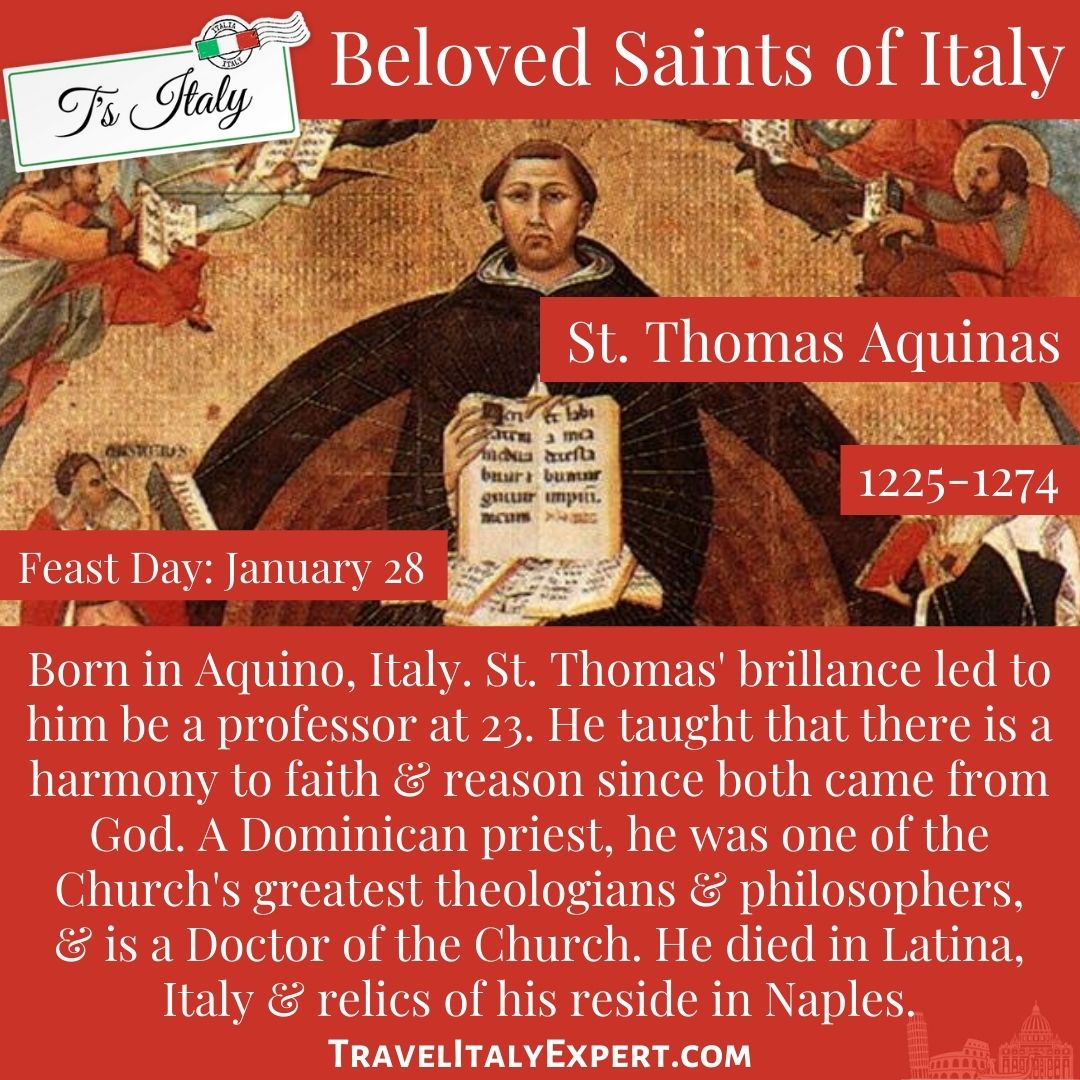 Info on St. Thomas Aquinas