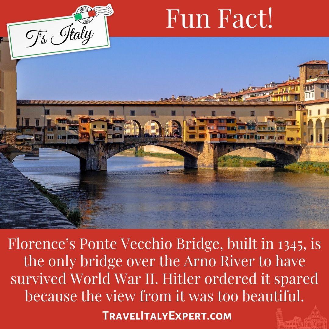 Fun Fact on the Ponte Vecchio Bridge