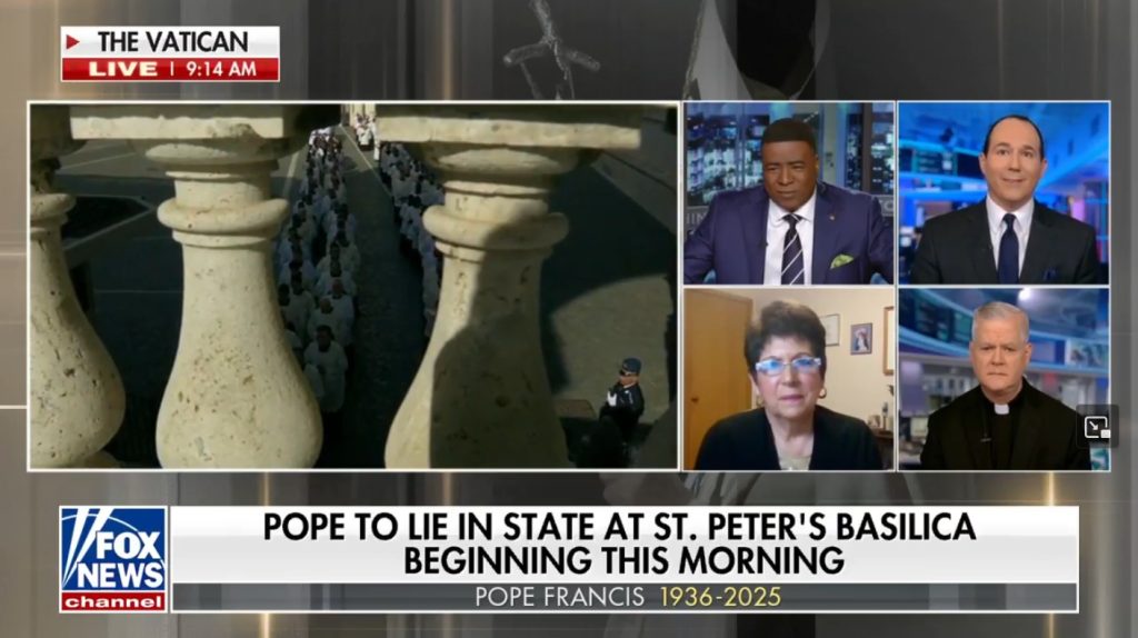 Fox News Coverage of the Pope's body transferred to St. Peter's Basilica.