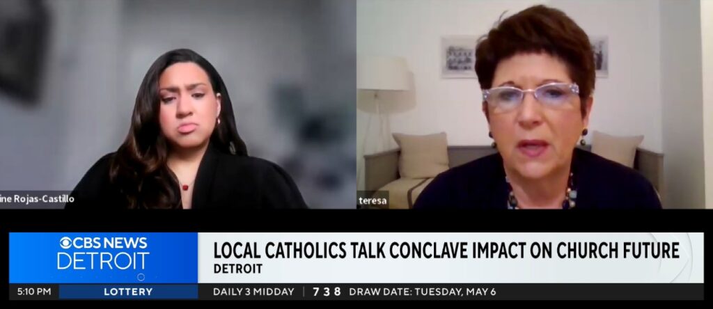 Screenshot of Teresa Tomeo talking to CBS Detroit