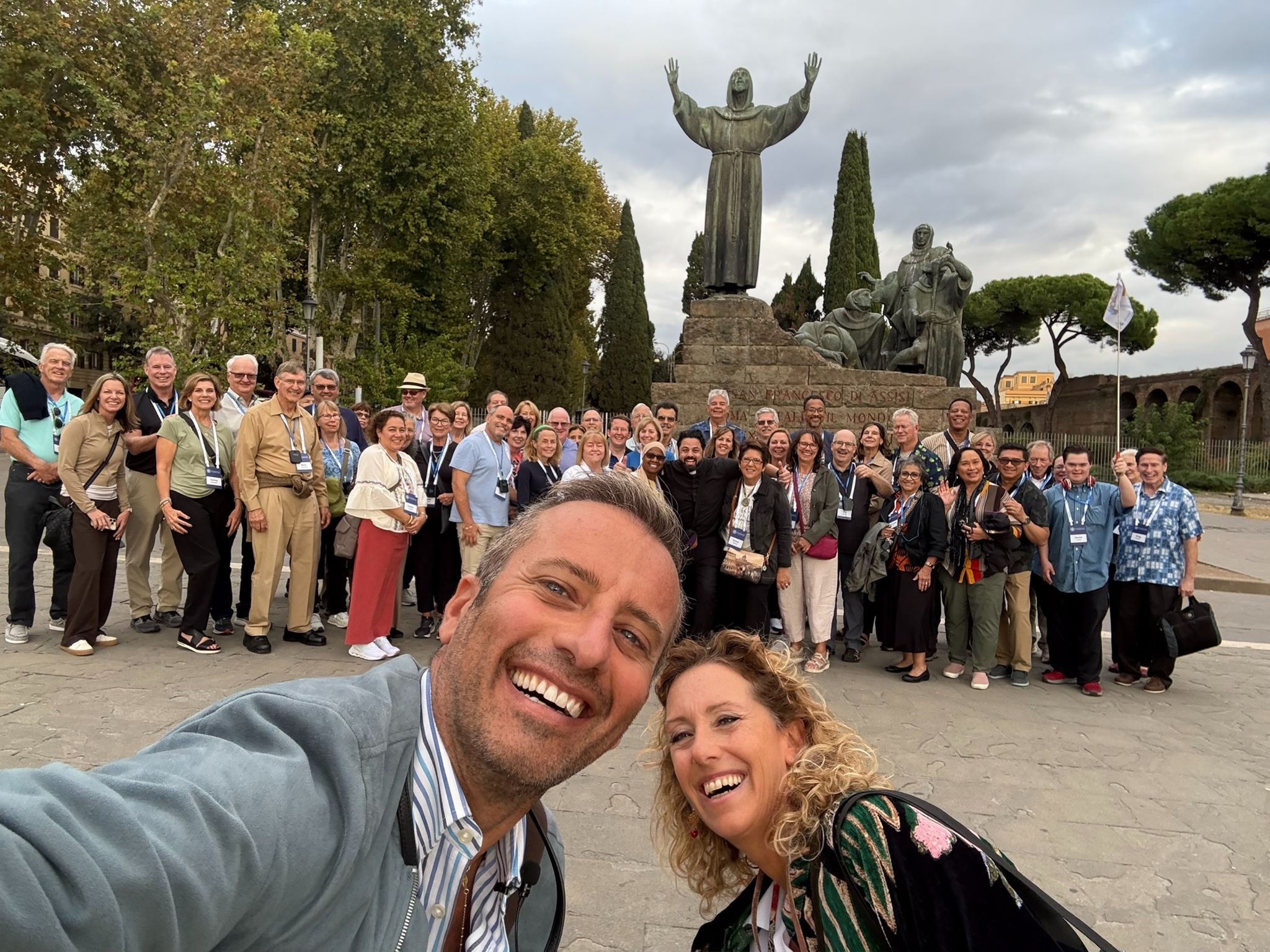 Pilgrims and leaders in Rome