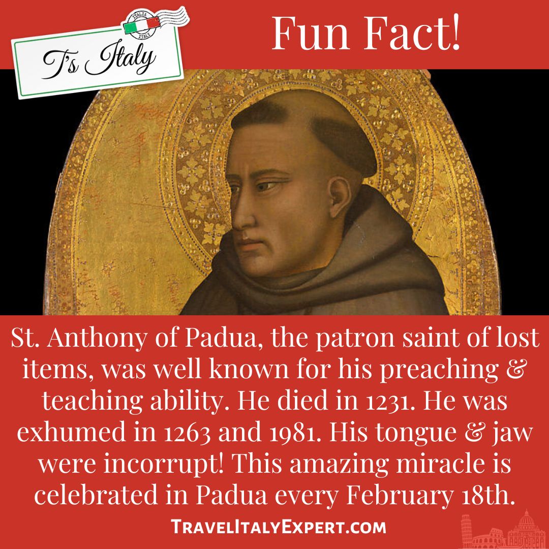 St. Anthony's tongue is incorrupt.