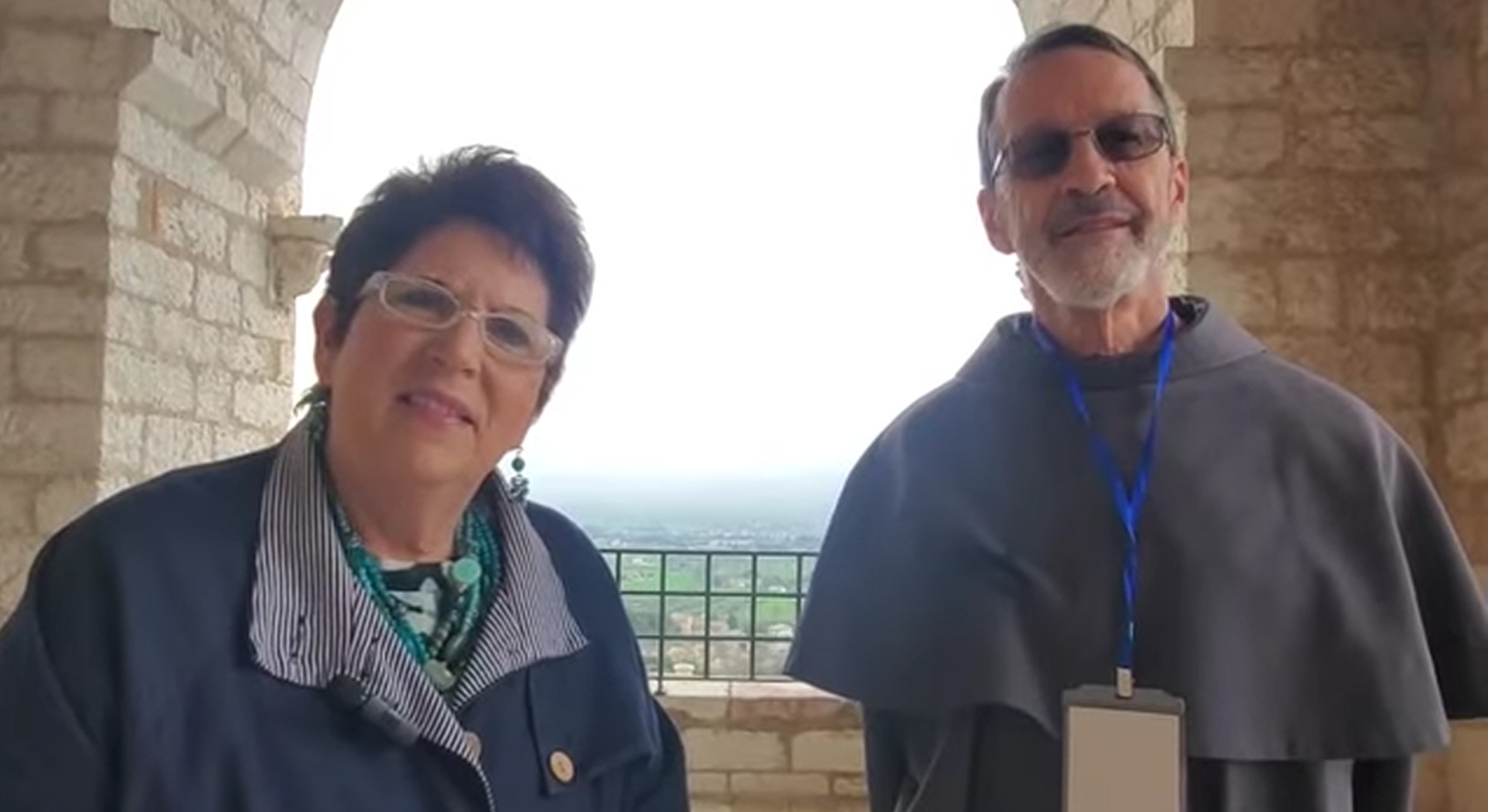 Teresa Tomeo and Fr. Dan Quackenbush, OFM Conv. in Assisi.
