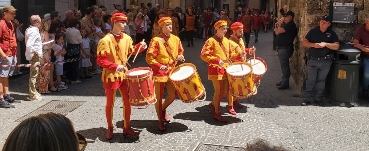 Corpus Christi procession drummers