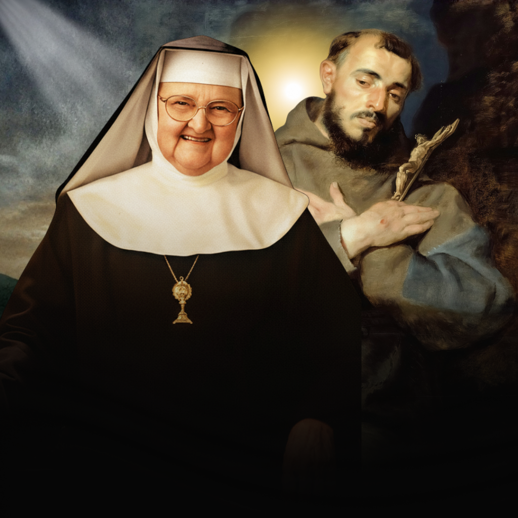 Graphic of Mother Angelica and St. Francis of Assisi