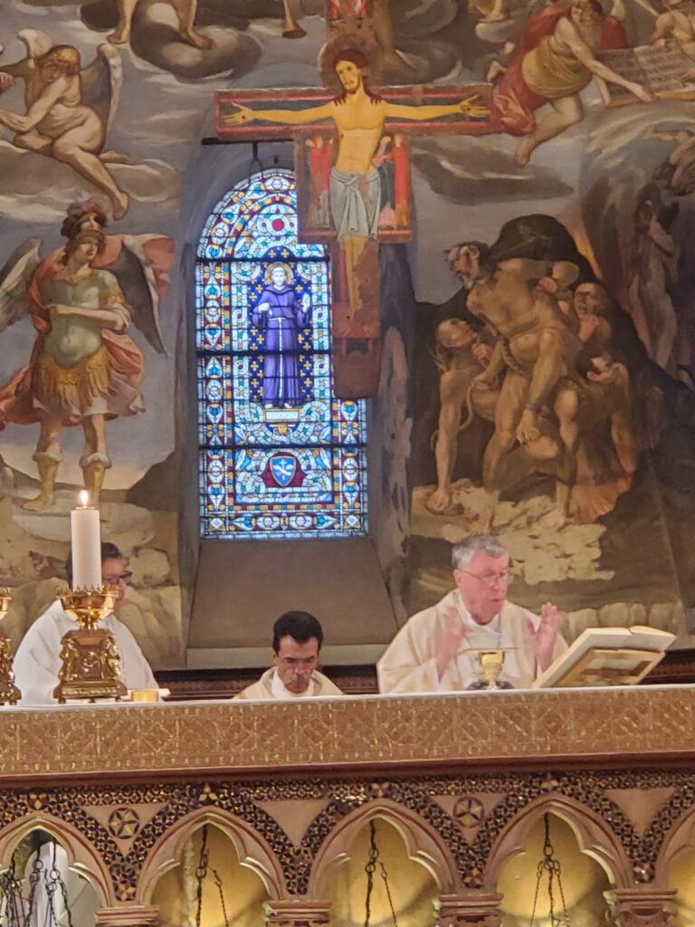 Mass in the Basilica of St. Francis in Assisi